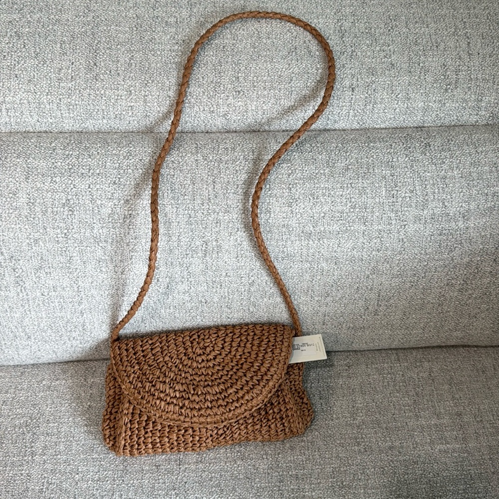 Z Supply Sand Dollar Mini Straw Bag NWT